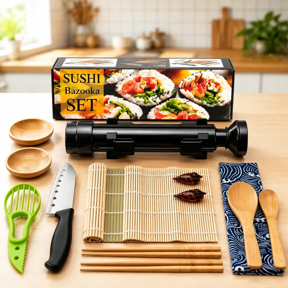 Kit Fazer Sushi em Casa Bazooca